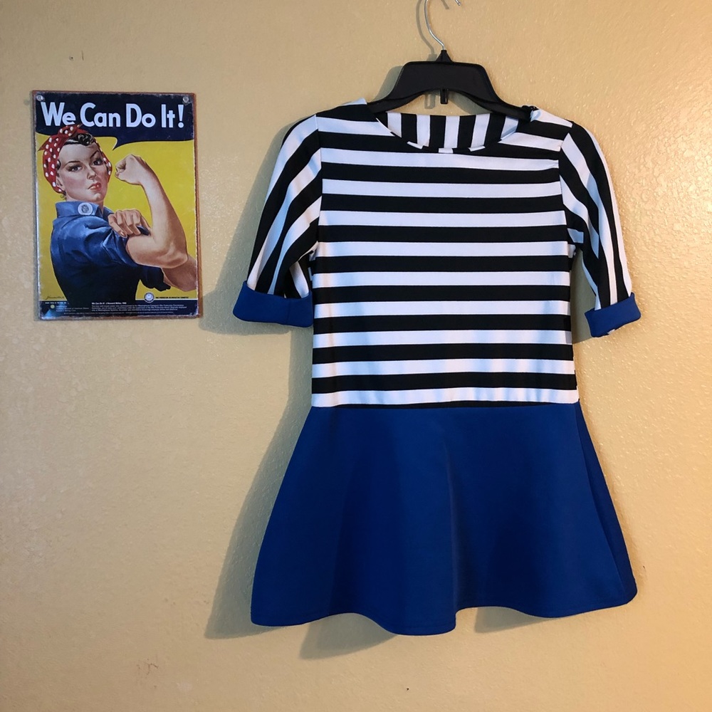 Hand sown vintage peplum blouse.